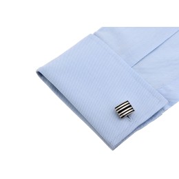 Mansetinööbid - emailitud mustad triibud